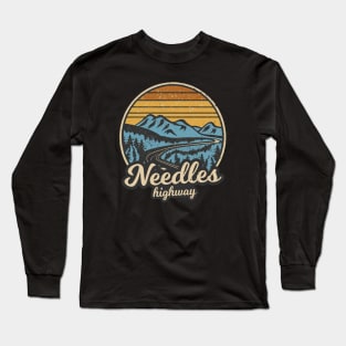 Needles Highway South Dakota Retro Long Sleeve T-Shirt